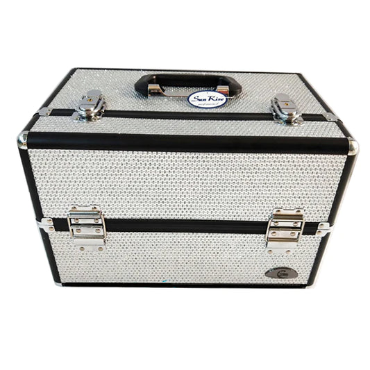 Makeup Tool Box Sparkle Silver